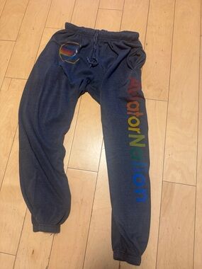 Aviator Nation Men’s Large Charcoal Logo Sweatpants